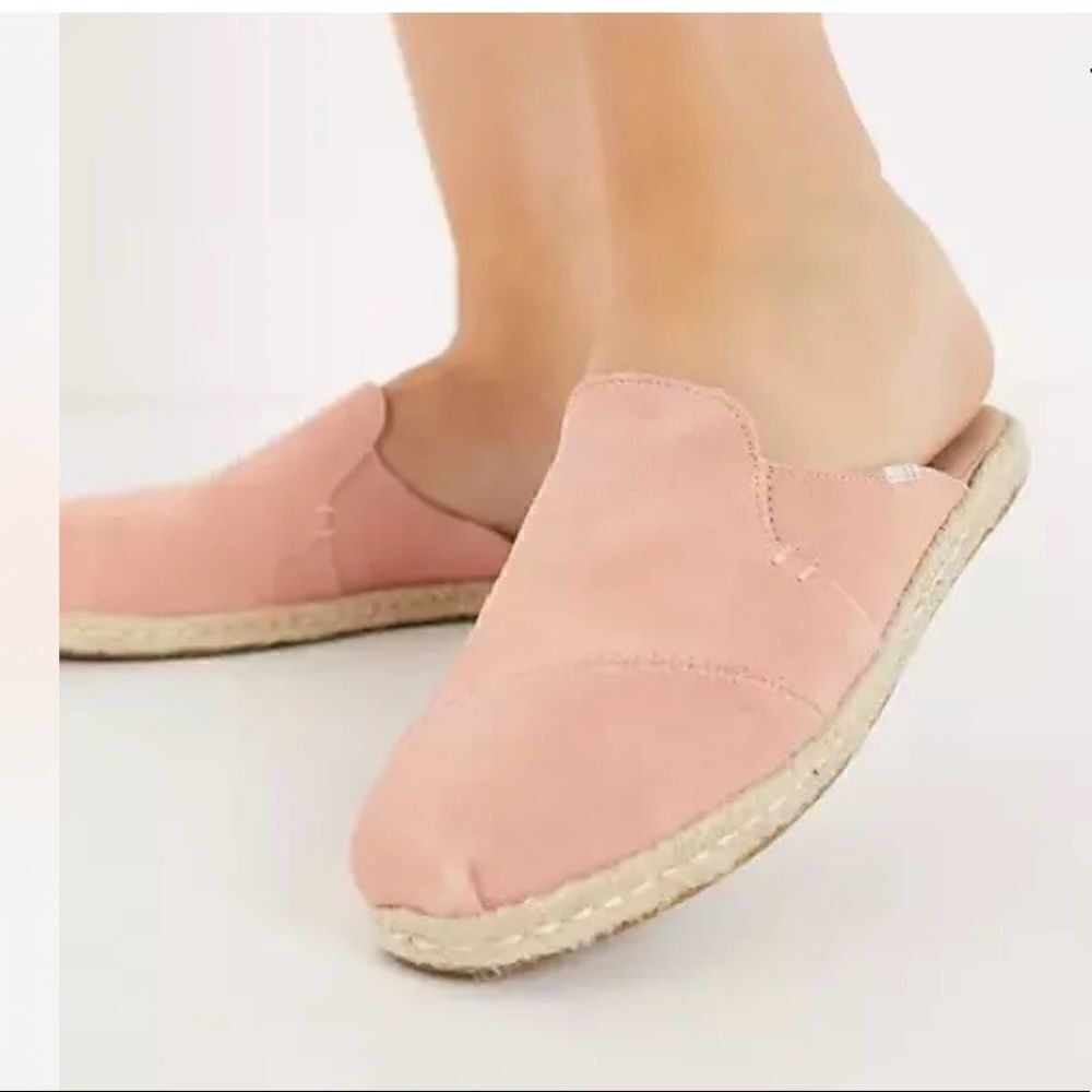 TOM’S Pink Suede Nova Espadrilles Loafer Mule-8